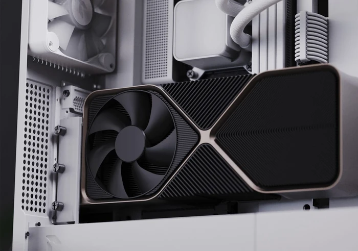 APNX Vertical GPU Holder Kit 1, für APNX C1, gewinkelt, PCIe 5.0, 150mm, weiß