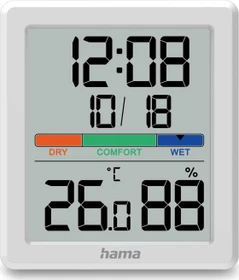 Hama Paros Hygrometer-Temperaturstation weiß, digital