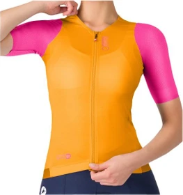 Castelli Corretto Trikot kurzarm vivid orange/violet pink (Damen)