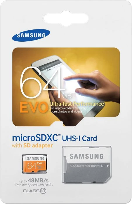 Samsung EVO R48 64GB Kit, UHS-I, Class 10