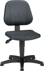 Bimos Unitec 1 Arbeitsdrehstuhl mit Gleiter, Integralschaum, schwarz
