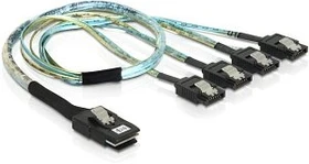 DeLOCK mini SAS x4 [SFF-8087] auf 4x SATA Kabel, 0.5m