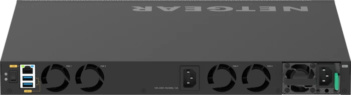 Netgear AVoIP M4350 Rackmount 10G Managed Switch, 24x RJ-45, 4x SFP28, 576W PoE+