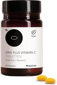 Medicom Zink Plus Vitamin C Tabletten, 80 Stück