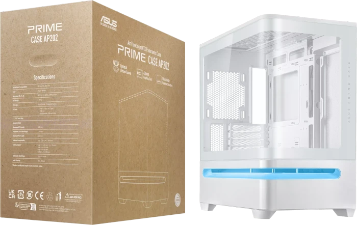ASUS Prime AP202, weiß, Glasfenster