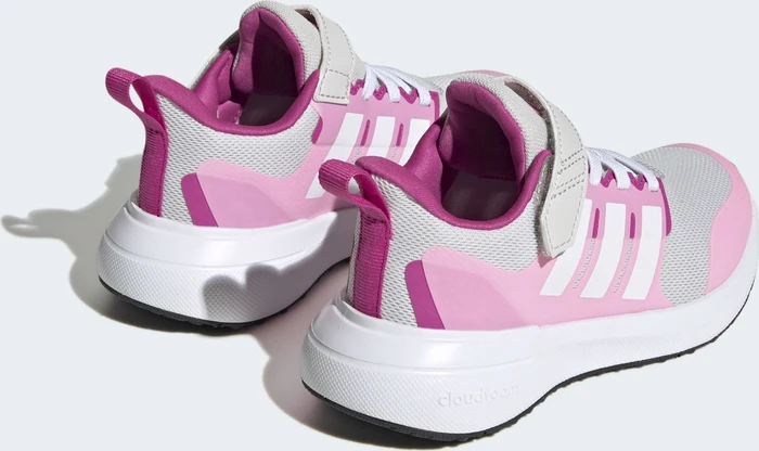 adidas Fortarun 2.0 Cloudfoam Elastic Lace Top Strap grey one/cloud white/beam pink (Junior)