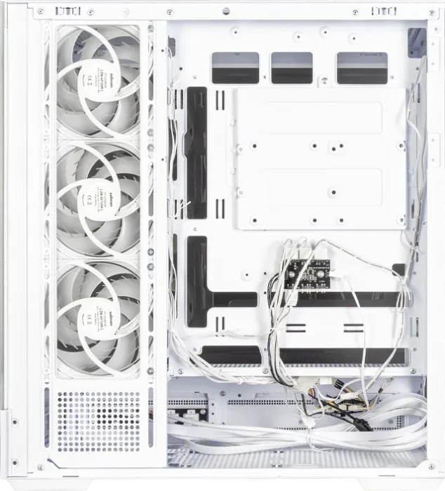 Zalman P40 DS White, weiß, Glasfenster