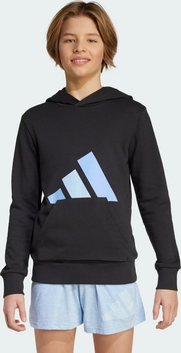 adidas Essentials Hoodie black/blue fusion/glow blue (Junior)