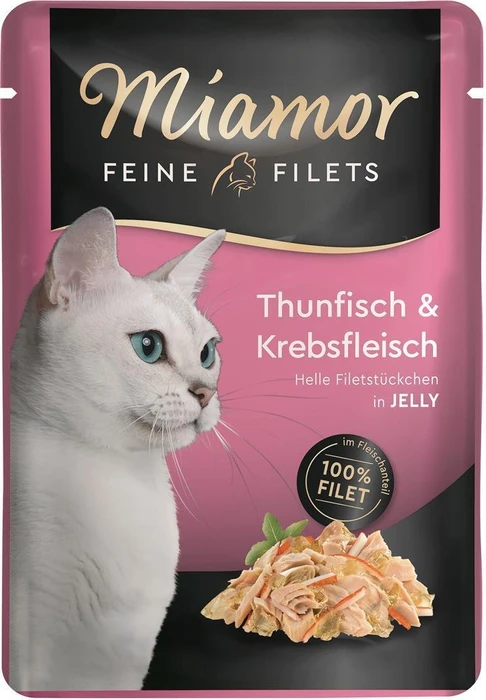Finnern Miamor Feine Filets Thunfisch und Krebsfleisch, 2.40kg (24x 100g)