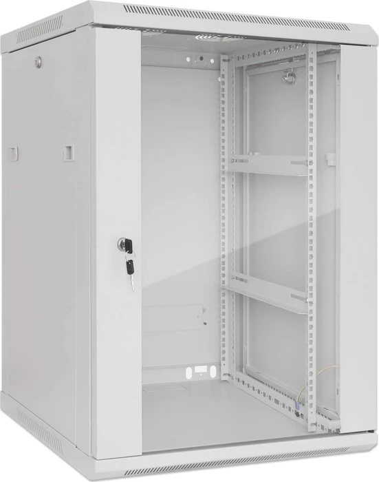 Intellinet Wandschrank 20HE, Sicherheitsglastür, IP2X, hellgrau, 450mm tief