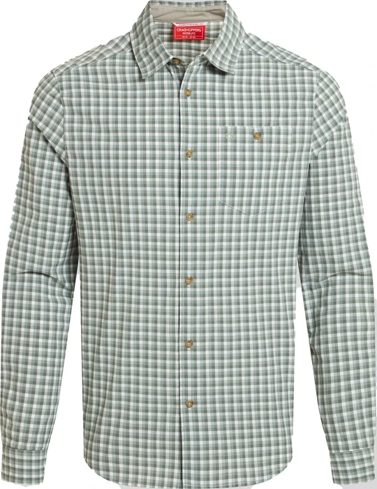 Craghoppers NosiLife Nuoro Check Hemd langarm lichen green/ecru check (Herren)