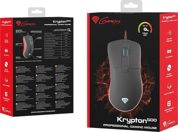 Genesis Krypton 500 Professional Gaming Mouse, USB