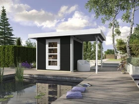 Weka wekaLine 172 A 355x211cm Gartenhaus inkl. Anbau anthrazit