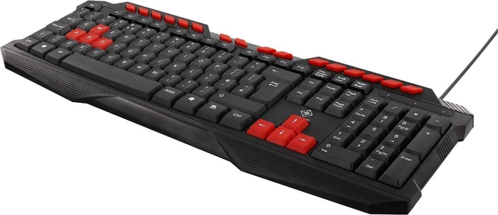 Deltaco Gaming Keyboard, schwarz/rot, USB, UK