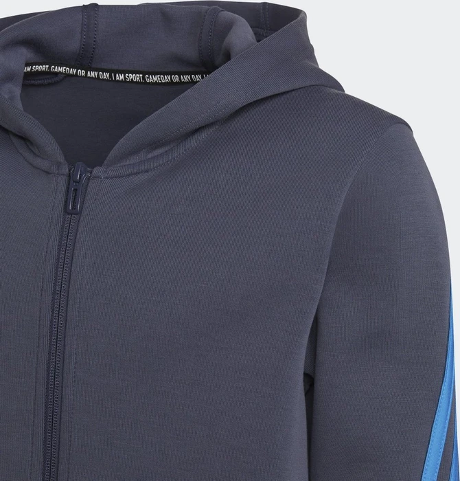 adidas Future Icons 3-Streifen Hoodie shadow navy/bright blue (Junior)