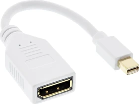 InLine Mini Displayport [Buchse] auf Displayport [Stecker] Adapter weiß (17150W)