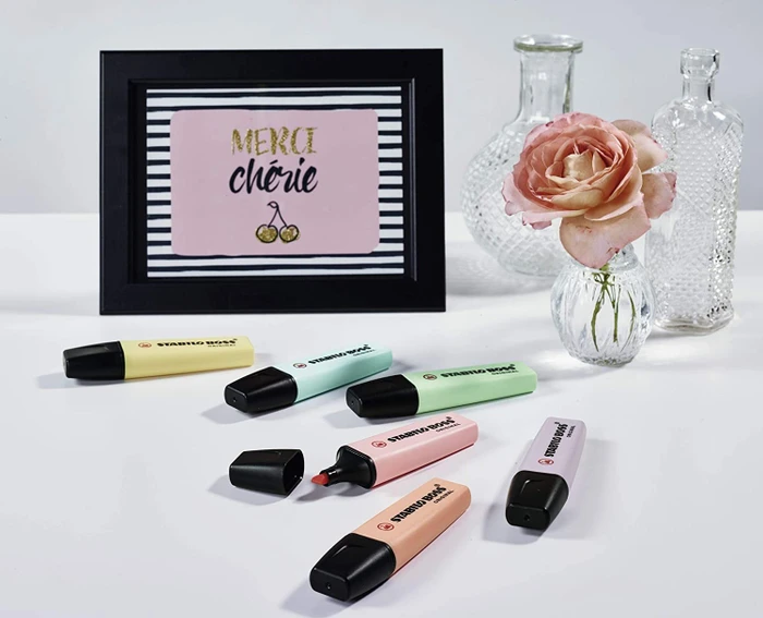 STABILO Boss Original Pastel Tischset sortiert, 15er-Set, Etui