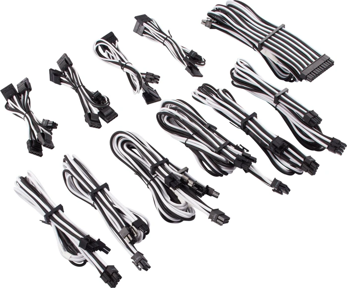 Corsair PSU Cable Kit Type 4 - Pro Kit - Gen4, schwarz/weiß