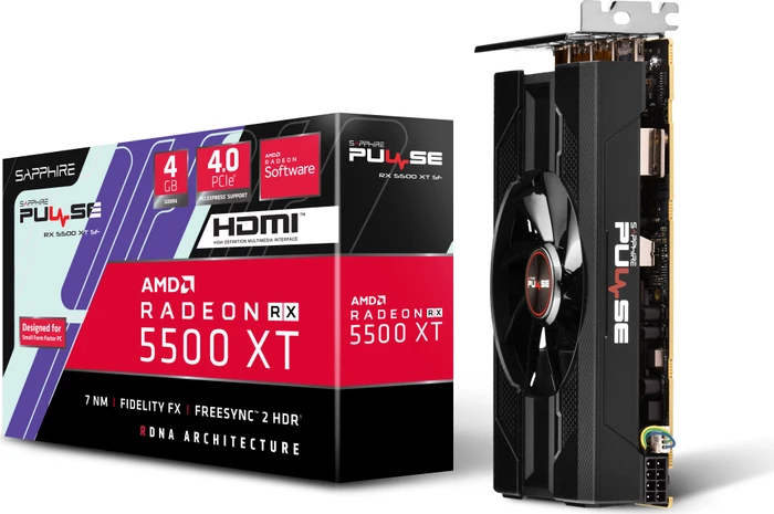 Sapphire Pulse Radeon RX 5500 XT SF 4G, 4GB GDDR6, HDMI, 3x DP, lite retail