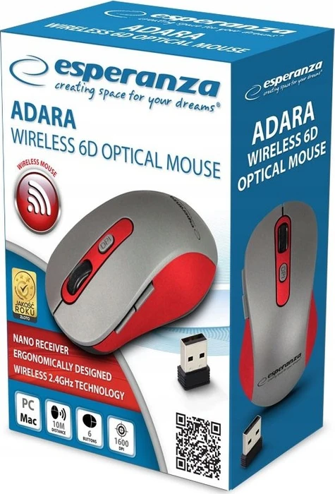 Esperanza Adara Wireless rot, USB