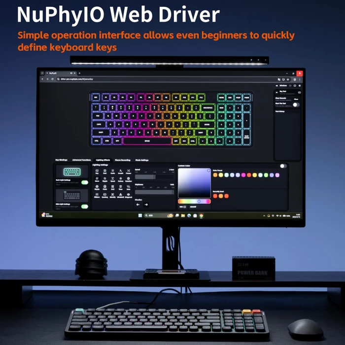 NuPhy Air100 V3 Mac/PC, Nebula Dark, schwarz, hot-swap, Low-Profile Blush nano, USB/Bluetooth, US