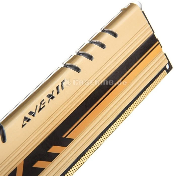 Avexir Core Series Gold LED weiß UDIMM 16GB Kit, DDR3-2666, CL12-14-14-35