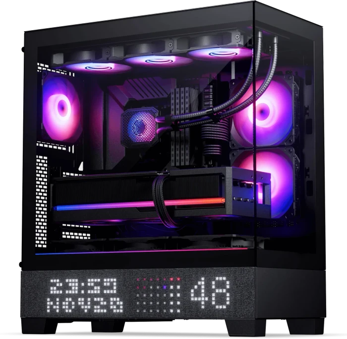 Phanteks XT View Matrix Black, schwarz, Glasfenster