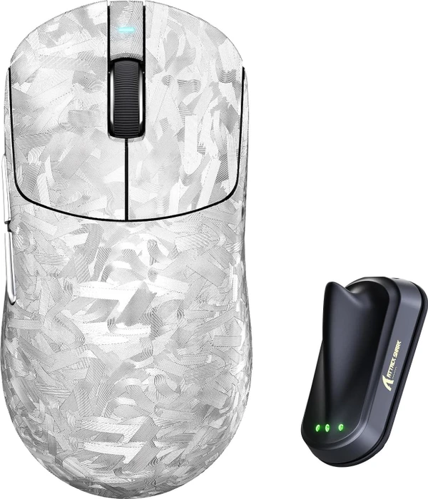 Attack Shark RS3 ULTRA Carbon Fiber 8KHz Wireless, Forged Silver, USB/Bluetooth
