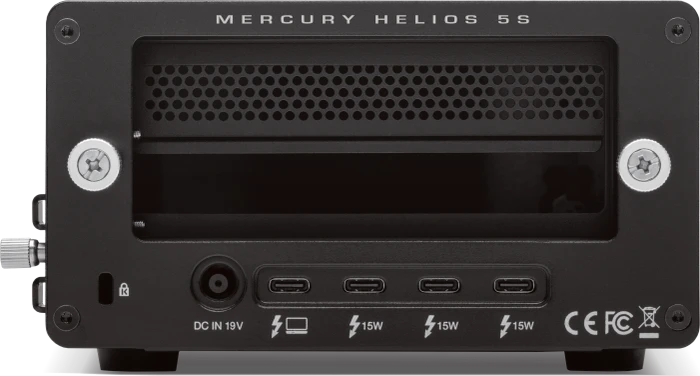 OWC Mercury Helios 5S, Erweiterungsgehäuse für PCIe, Thunderbolt 5 / USB4 v2 mit DisplayPort 2.1