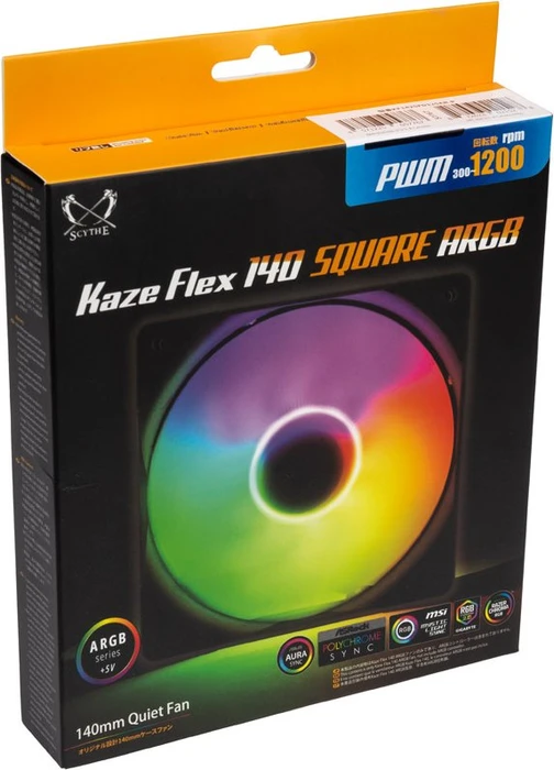 Scythe Kaze Flex 140 Square ARGB 1200rpm, 140mm