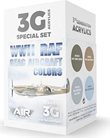 AK-Interactive 3rd Gen Acrylic Colors WWII RAF SEAC Aircraft Colors Farbset, 4-tlg.