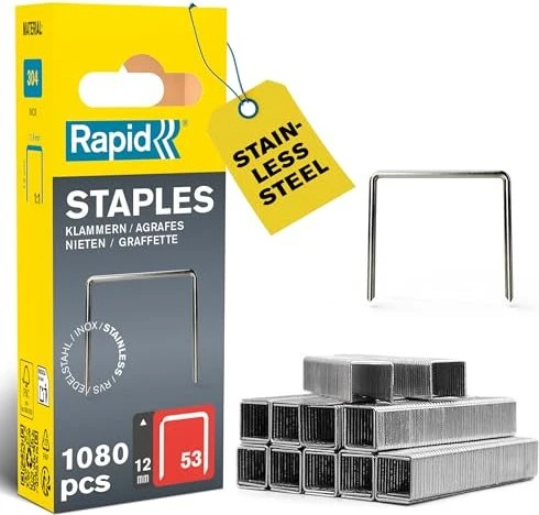 Rapid Typ 53 Edelstahl Tacker-Klammern, 6mm, 1080 Stück