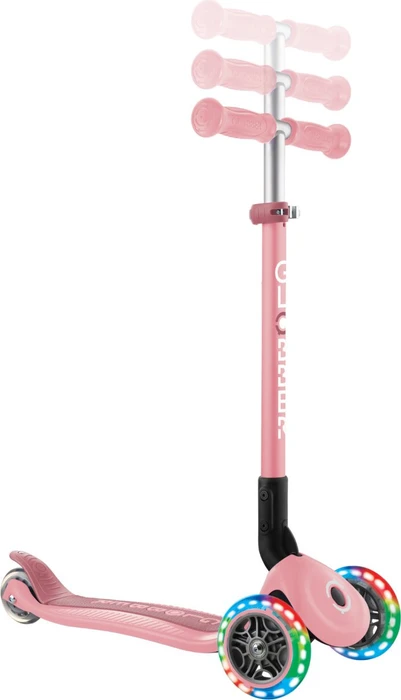 Globber Primo Foldable Lights Kickboard pastel pink