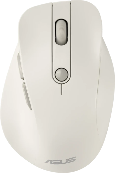 ASUS MD105 Wireless Mouse Milky White, USB/Bluetooth