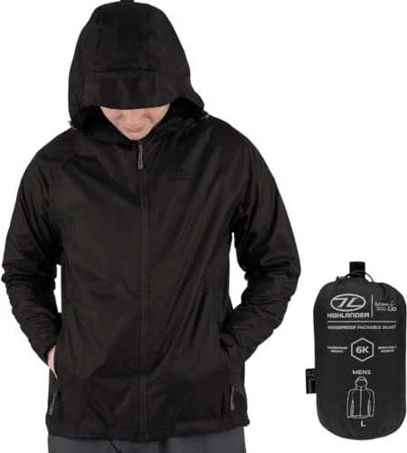 Highlander Stow & Go Waterproof Funktionsjacke schwarz