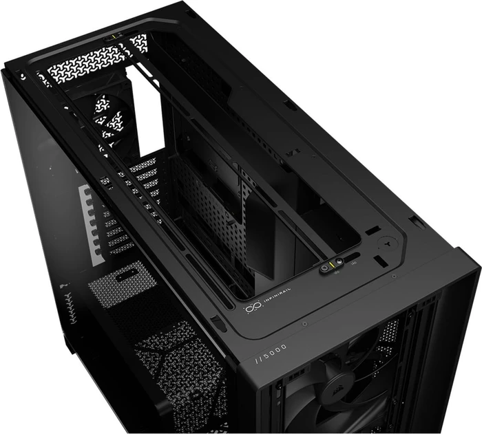 Corsair Frame 5000D RS Wood, schwarz/braun, Glasfenster