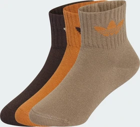 adidas Mid-Ankle Socken khaki six/aurora coffee/rustic orange, 3 Paare (Junior)