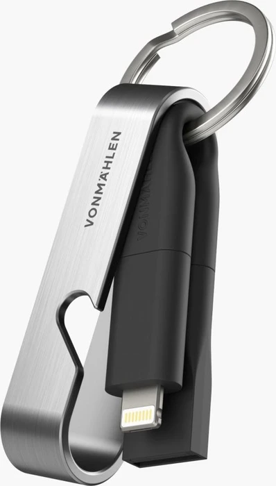Vonmählen High Six 6in1 USB-C Kabel mit Lightning/USB Micro-B/USB-A Adapter Dongle, schwarz/silber