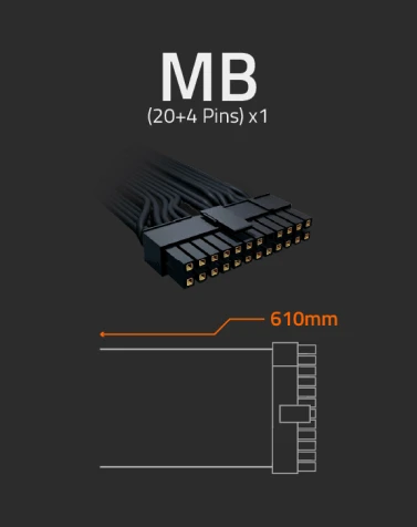 GIGABYTE UD1000GM PG5 1000W, ATX 2.31, Rev. 1.0