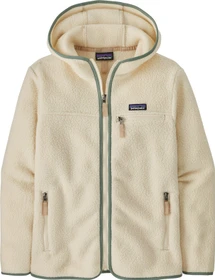 Patagonia Retro Pile Fleece Hoody Jacke natural/ellwood green (Damen)