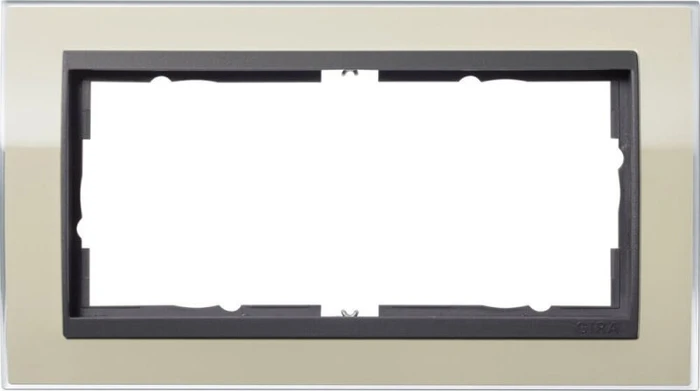 Gira Event Klar Abdeckrahmen 2fach ohne Mittelsteg, sand