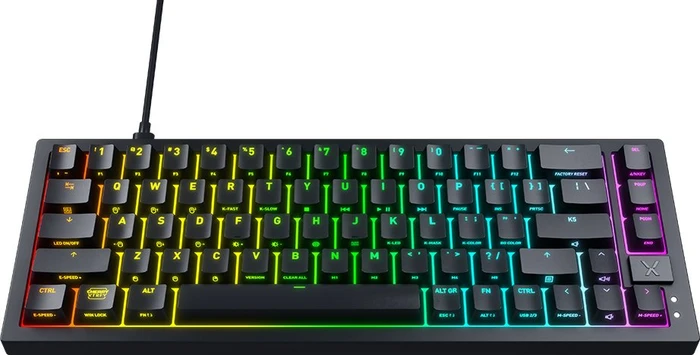 Cherry Xtrfy K5V2 Compact, Black, LEDs RGB, hot-swap, MX2A RGB RED, USB, US