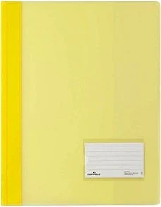 Durable Duralux Transluzent Schnellhefter, A4, gelb/transparent, 10er-Pack