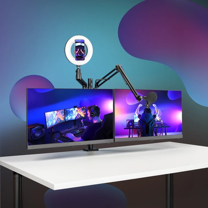 Hama Monitorhalterung für Streaming Setup