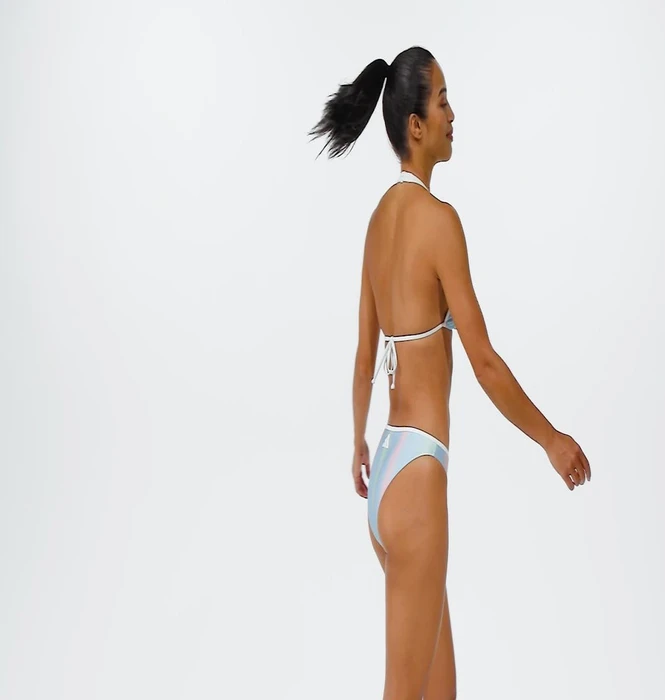 adidas Tiro Bikini-Set glow blue/white (Damen)