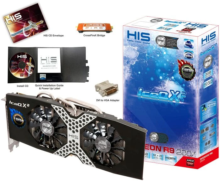 HIS Radeon R9 280X iPower IceQ X² Turbo Boost Clock, 3GB GDDR5, DVI, HDMI, 2x mDP