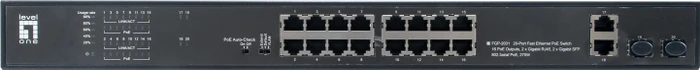 LevelOne FGP-2031 Rackmount Switch, 18x RJ-45, 2x SFP, 270W PoE+