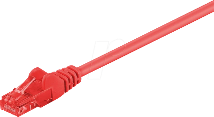 goobay Patchkabel, Cat6, U/UTP, RJ-45/RJ-45, 0.25m, rot