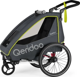 Qeridoo QUPA 1 Fahrradanhänger lime (Modell 2023)