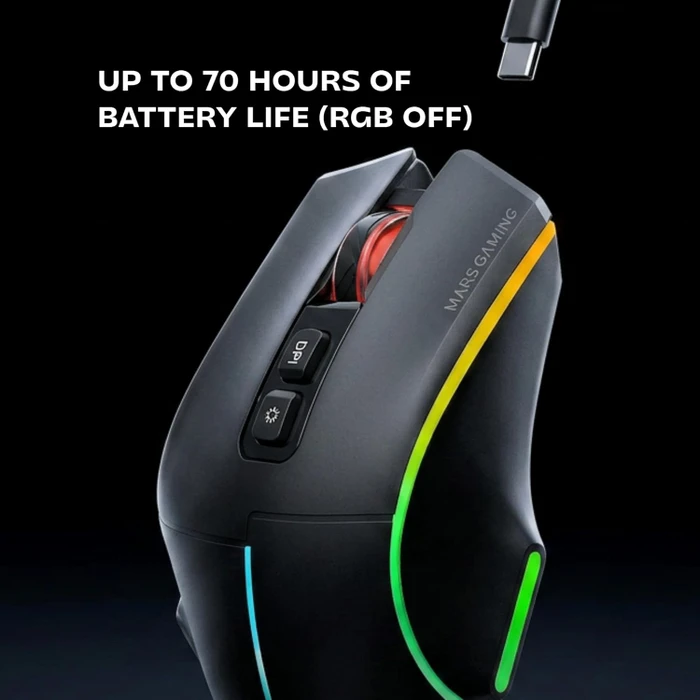 Mars Gaming MMW-VECTOR Tri-Mode Wireless schwarz, USB/Bluetooth
